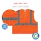 Ergodyne Hi-Vis Safety Vest, 100% recycled polyester, Orange, Size XS 8205HL-ECO - alternate 6